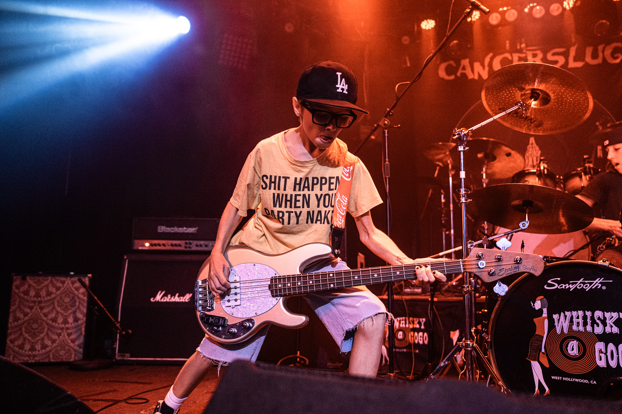 After9 bassist performing at Whisky A Go Go